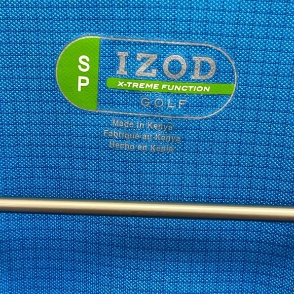 Izod X-Treme Function Golf Polo Blue - Picture 3 of 4
